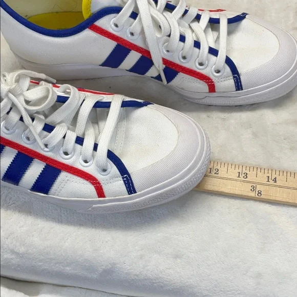 Adidas White Sneakers with Blue and Red Accents - Picture 7 of 10